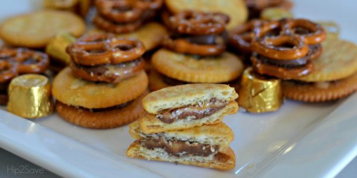 Easy Melted Rolo Treats with Ritz Crackers & Pretzels