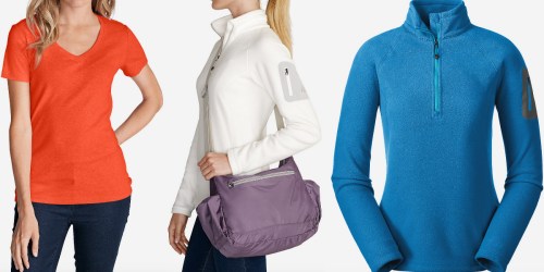 Eddie Bauer: Extra 20% Off Clearance Items = $3.99 Women’s T-Shirt, $11.99 Carryall Bag + More