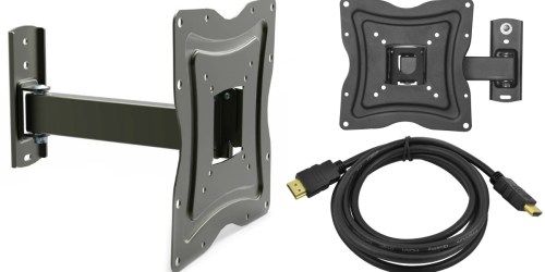Walmart.com: Full Motion TV Wall Mount AND 6 Foot HDMI Cable Only $14.99 (Regularly $79)