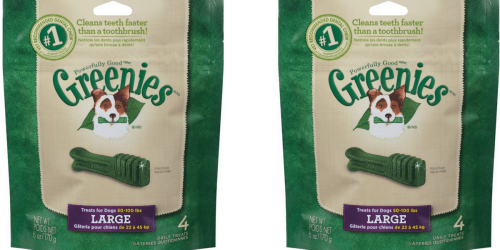 Amazon: Greenies Large Dog Treats 4 Count Only $2 (Ships w/ $25 Order)
