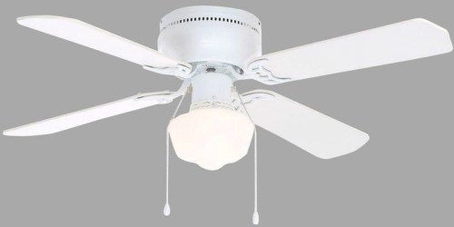 Home Depot: Extra 25% Off Select Ceiling Fans = Hampton Bay 42″ White Ceiling Fan Just $22.48