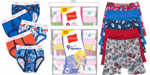 Hanes.com: Free Shipping on Every Order = 9 Pack of Girl’s Underwear Only $6.99 Shipped