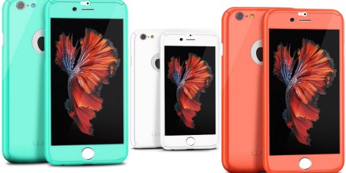 Advanced Hard Slim iPhone 6/6s Case with Tempered Glass Screen Protector ONLY $9.99