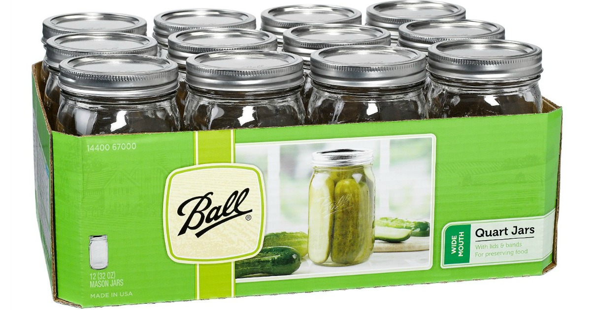 Amazon 12 Pack of Ball Mason Jars Only 8.99