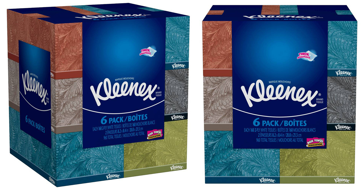 6 Pack of Kleenex Tissues 160 Count Boxes Only 6.45
