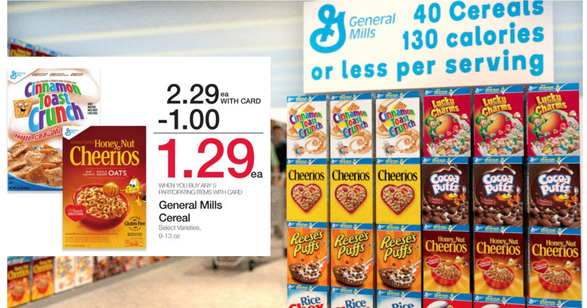 Print 10 in New Cereal Coupons = *HOT* General Mills Cereals ONLY 79