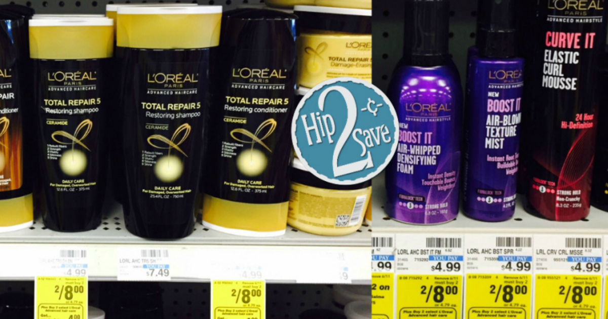 New 2/1 L'Oreal Advanced Hair Care Coupon = Hair Care Only 75¢ at CVS