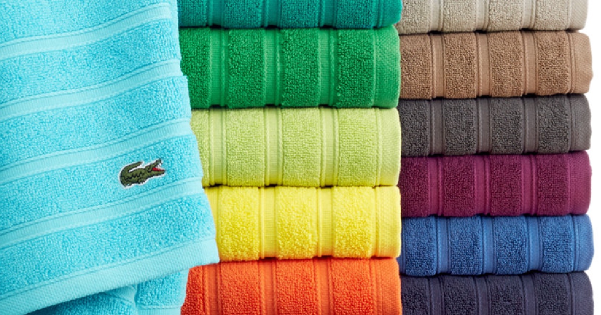 lacoste bath sheet