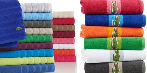 Macy’s: Lacoste Signature Bath Towels $7.99 Each