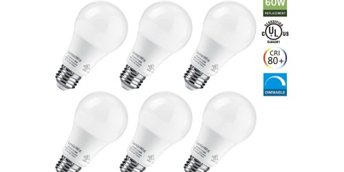 Amazon: 6 Pack of LED Dimmable Light Bulbs ONLY $13.99 (Just $2.33 Per Bulb)