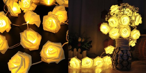 Amazon: 20 LED Rose Flower String Lights ONLY $6.99 (Regularly $10.59)