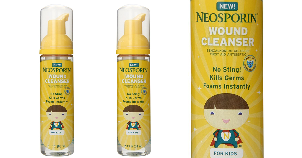 2 Pack of Neosporin First Aid Antiseptic Foam for Kids Only 3.88 (Just