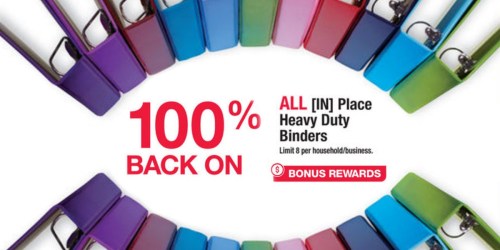 Office Depot/OfficeMax: 100% Back in Bonus Rewards on ALL [IN] Place Heavy Duty Binders (Starting 9/18)