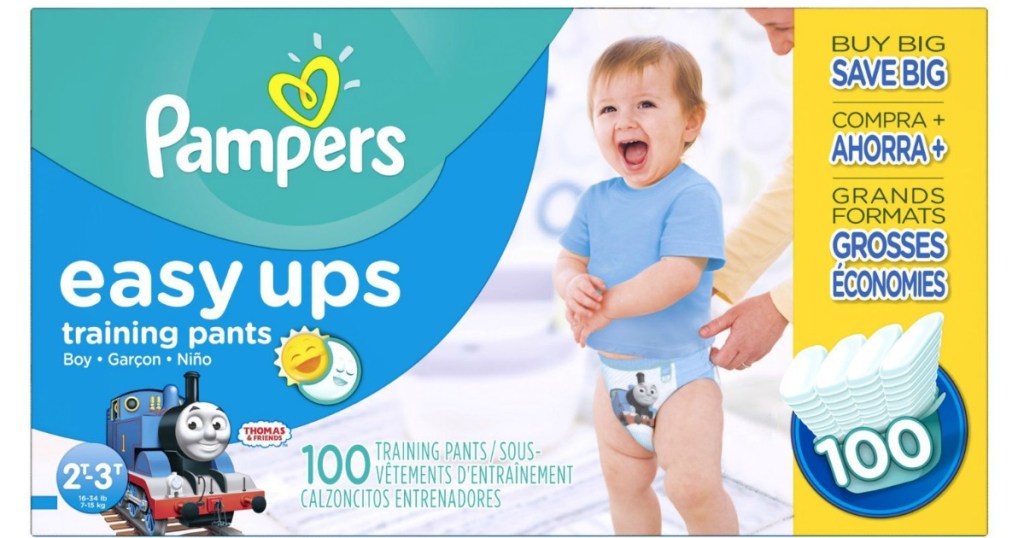 Amazon Pampers Boys Easy Ups Training Pants 100 Count Box Only 12.75