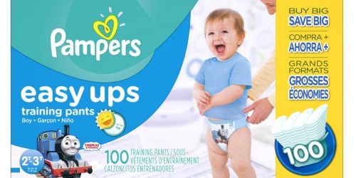 Amazon: Pampers Boys Easy Ups Training Pants 100 Count Box Only $12.75 (Just 13¢ Each)