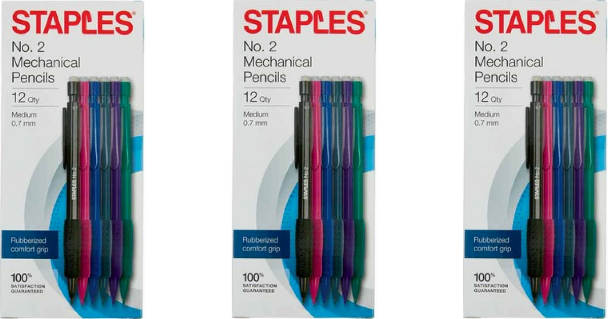 12 Mechanical Pencils Only 75¢ AND Westcott 12" Wood Ruler