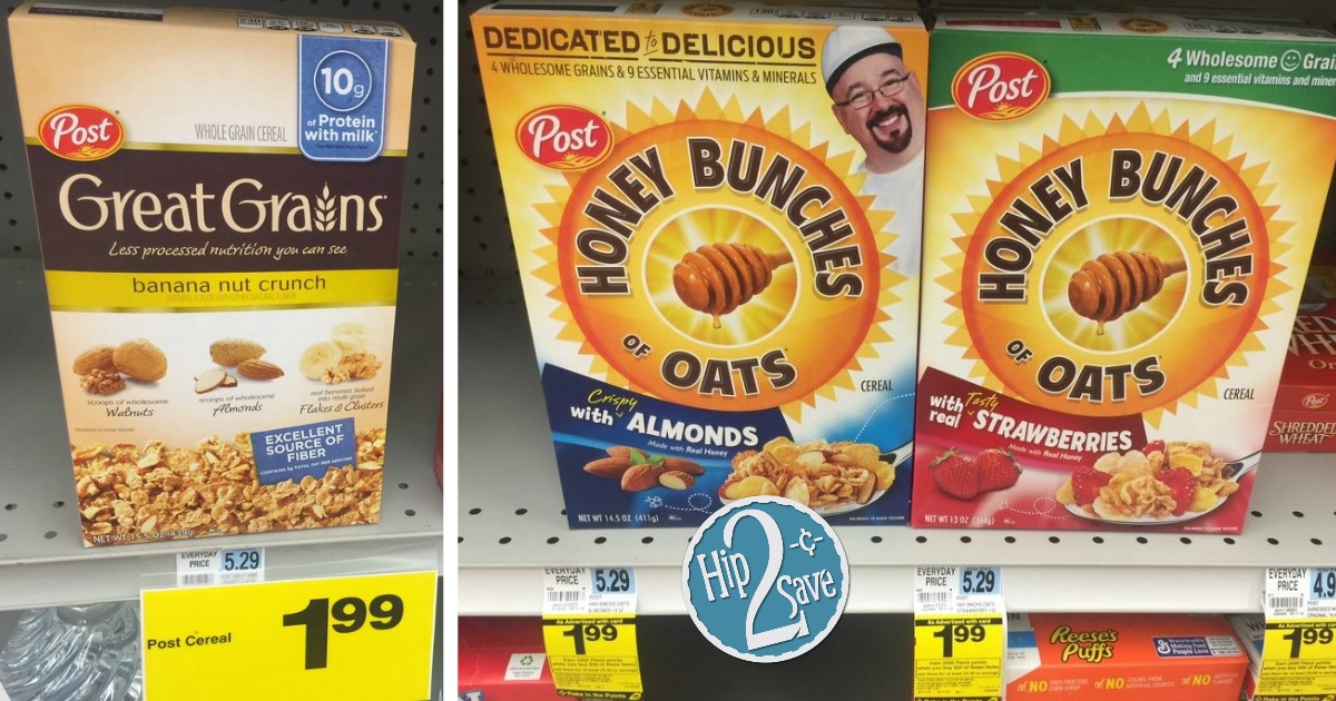 Rite Aid Post Cereal Starting at 99¢ (After Ibotta)