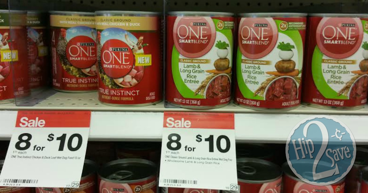 Target Purina ONE SmartBlend True Instinct Wet Dog Food Only 63¢ Per Can