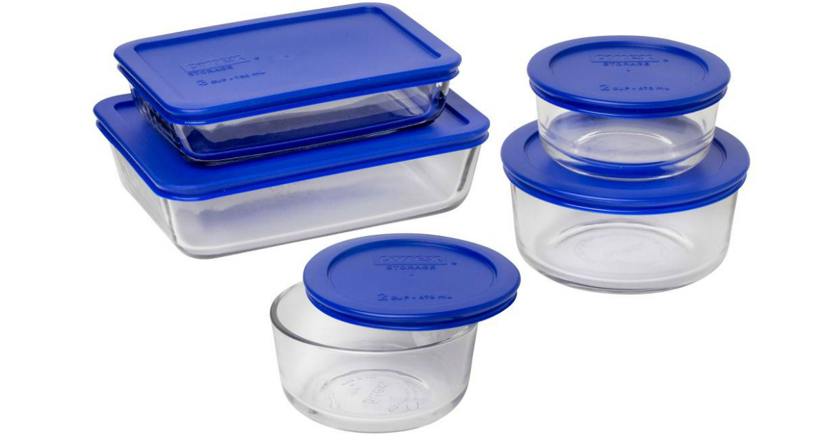 Target Pyrex 10Piece Storage Set w/ Lids Only 11.51