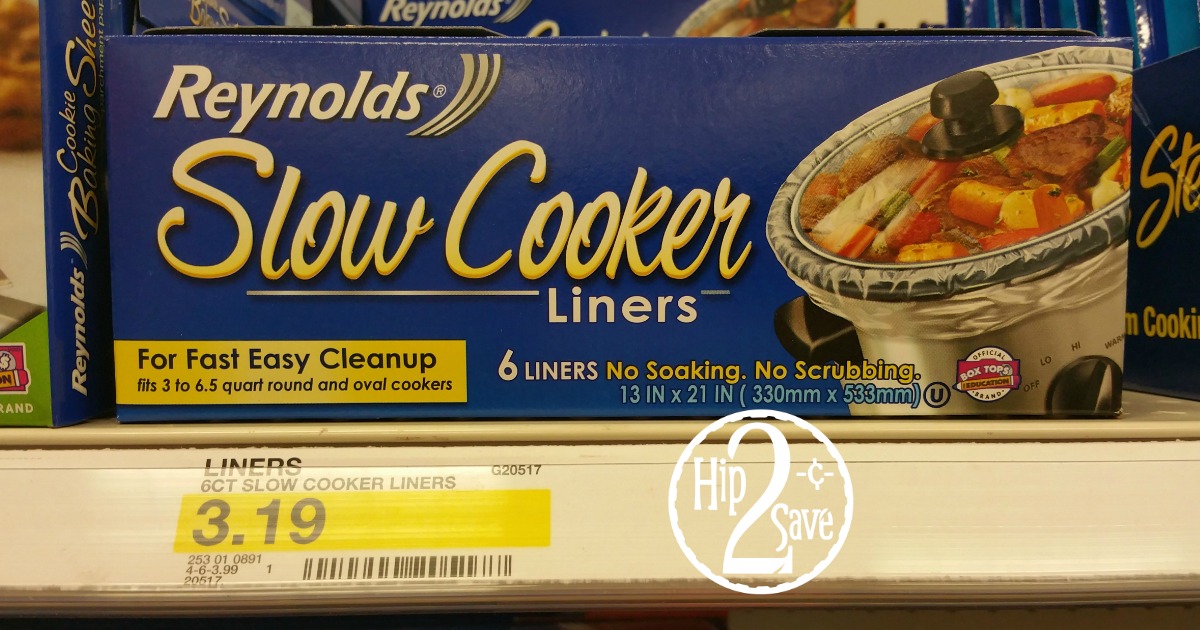 NEW 1/1 Reynolds Slow Cooker Liners Coupon = 6ct Box Only 1.39 at Target