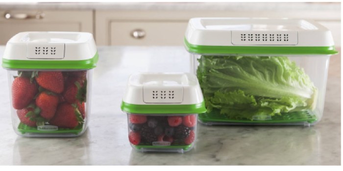 Macy’s: Nice Buys on Rubbermaid FreshWorks Containers & Sets (Keep Produce Fresh Longer)
