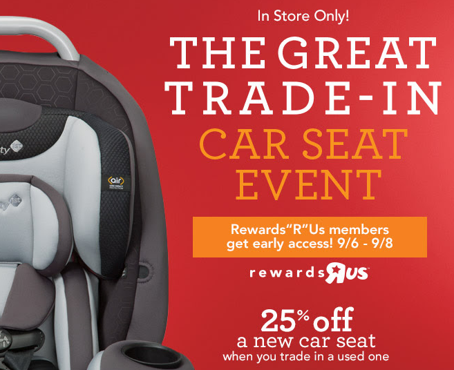 toys r us car seat trade in