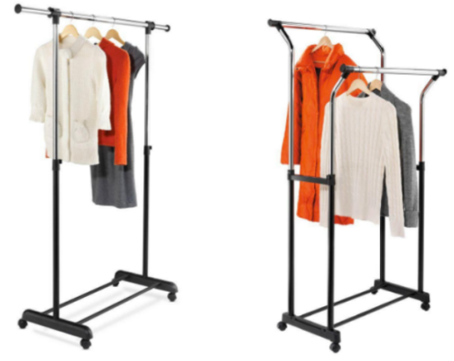 Honey-Can-Do Expandable Steel Rolling Garment Rack