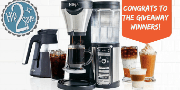 Congrats to 5 Hip2Save Giveaway Winners of Ninja Coffee Bar Coffee Maker ($259 Value)