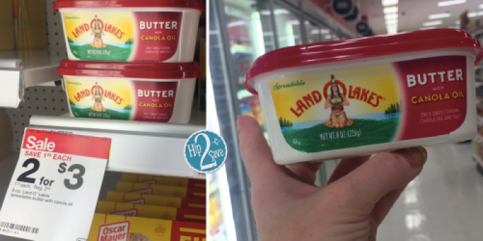 2 New Land O Lakes Butter Coupons = Spreadable Butter Tubs ONLY $1 at Target