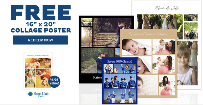 Sam's Club: Possible FREE Collage Poster Valued at $6.96 (Check Your Inbox)