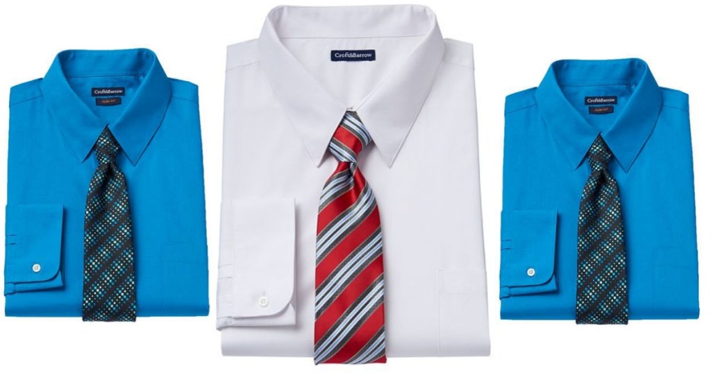 Kohl's Cardholders: Men's Croft & Barrow Dress Shirt & Tie Sets Only $7 ...