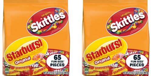 Amazon: Skittles and Starburst Halloween Candy 65 Fun Size Pieces Bag Only $6.58 Shipped & More