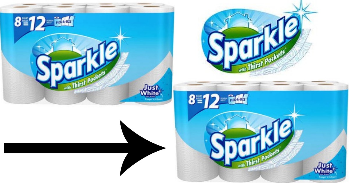 Target Sparkle GIANT Paper Towels 8Pack Only 5.49 (Just 68¢ Per