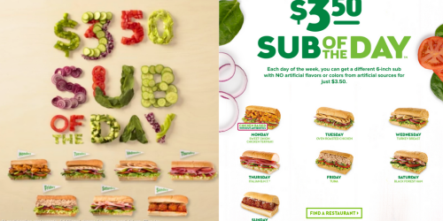 Subway: Grab 6-Inch Subs for ONLY $3.50