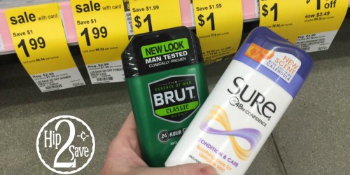 Walgreens: Free Brut AND Sure Deodorant