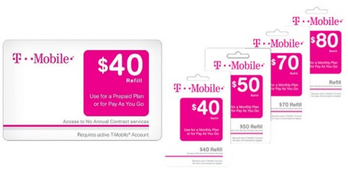 Target.com: Nice Discounts On T-Mobile Prepaid eCards