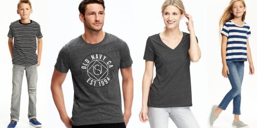 Old Navy: Tees for the Whole Family Only $4 Each + More