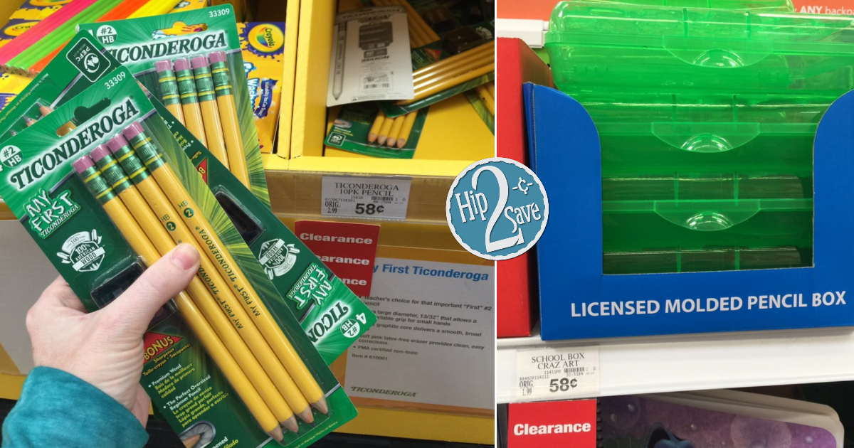 ToysRUs School Supply Clearance Ticonderoga Pencils & Pencil Boxes