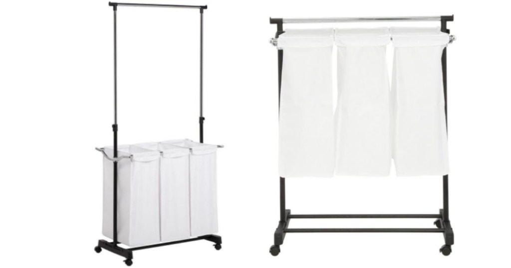 Honey-Can-Do Triple Sorter Laundry Center with Hanging Bar