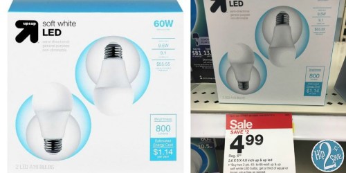 Target: Up & Up Soft White LED Light Bulbs ONLY $3.33 Per 2-Pack (No Coupons Needed)