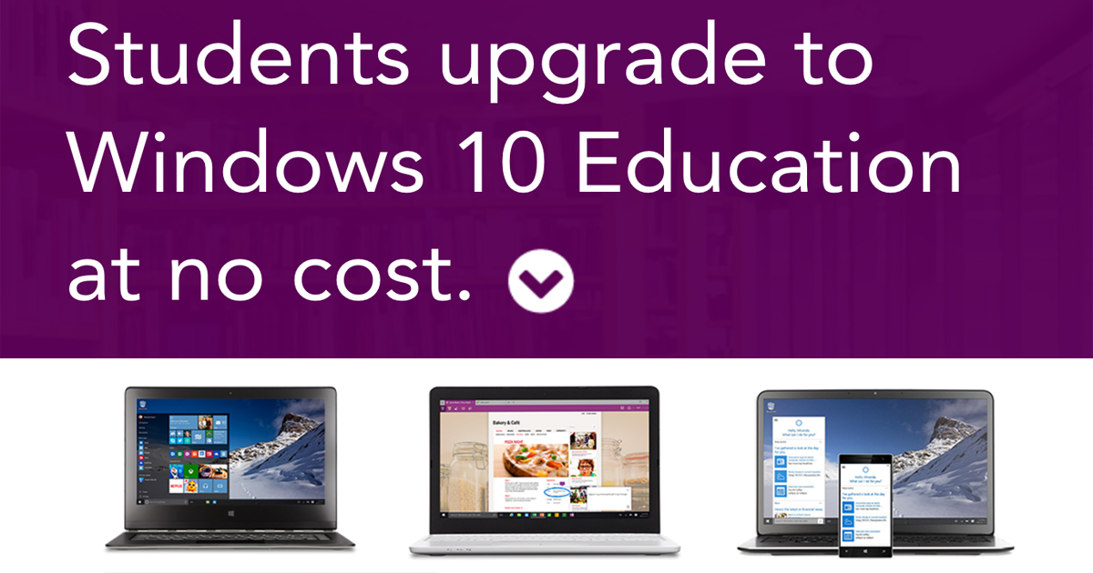 Free Windows 10 Upgrade for College Students
