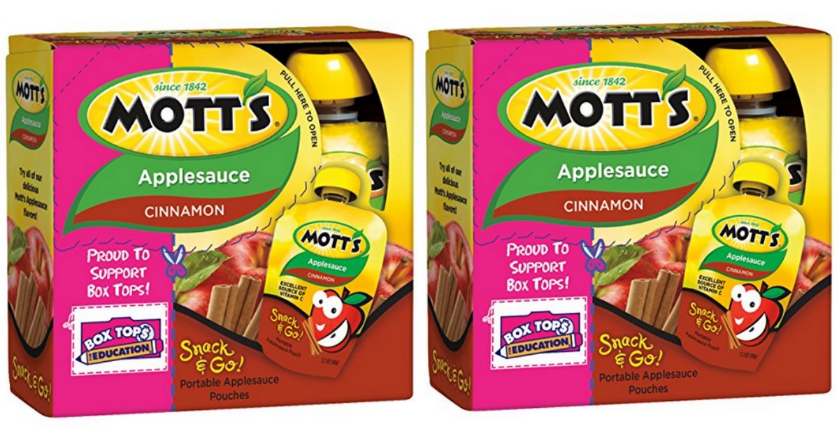 Amazon Mott's Cinnamon Applesauce Pouches 24Pack Only 11.76 Shipped