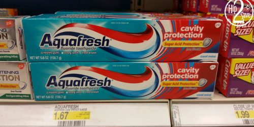 Target: 25% Off ALL Toothpaste = 40¢ Aquafresh, 57¢ Crest Kid’s Toothpaste & 62¢ Hello Toothpaste