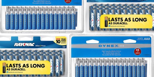 Best Buy: Rayovac 48-Count AAA Batteries Only $9.99 or Dynex 48-Count AAA Batteries Just $8.99 Shipped (Regularly Up to $19.99)
