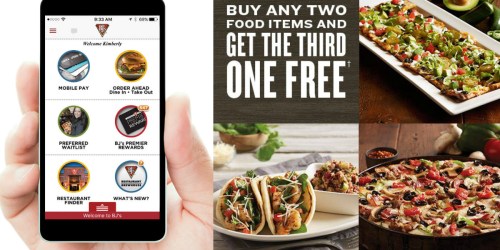 BJ’s Restaurant & Brewhouse: Buy ANY 2 Food Items & Get 1 Free (Take-Out Only)