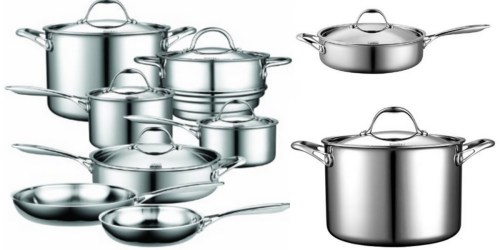 Amazon: Cooks Standard 12-Piece Multi-Ply Clad Stainless-Steel Cookware Set Only $160.04 Shipped