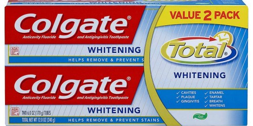 High Value $2/1 Colgate Toothpaste Twin-Pack Coupon = Only 99¢ Per Tube at Walgreens