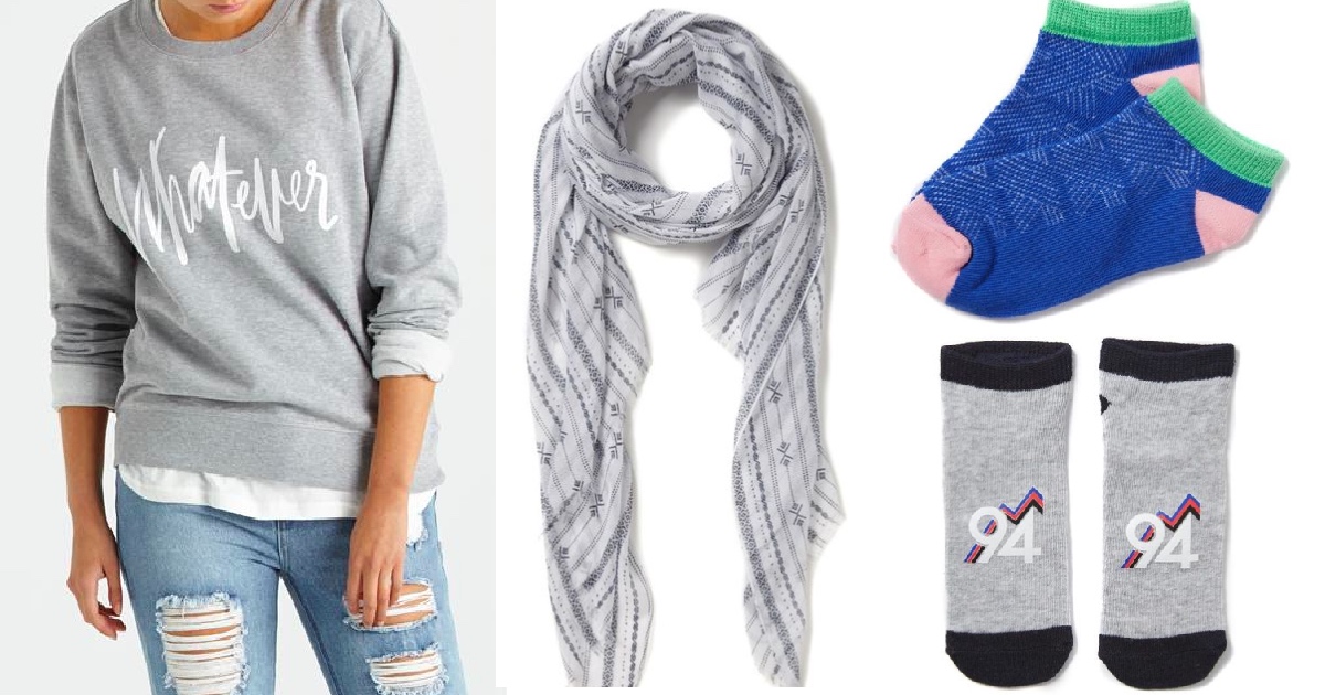 Cotton On Free Shipping On ANY Order = 1 Kid's Socks, 2 Scarves