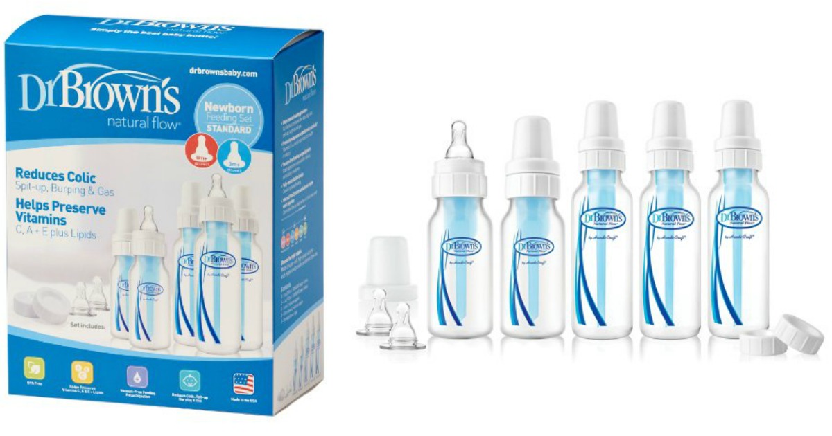Dr. Brown's BPA Free Natural Flow Baby Bottle Feeding Set Only 12.63