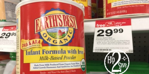Target: Earth’s Best Organic Infant Formula Only $14.33 Each After Gift Card (Regularly $29.99)